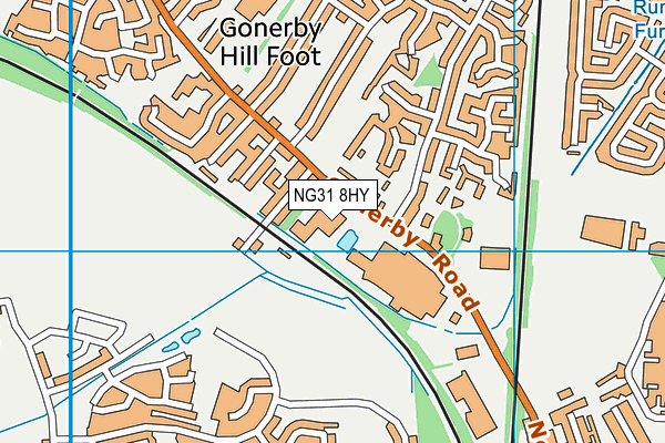 NG31 8HY map - OS VectorMap District (Ordnance Survey) NG31 8HY map - OS VectorMap District (Ordnance Survey)