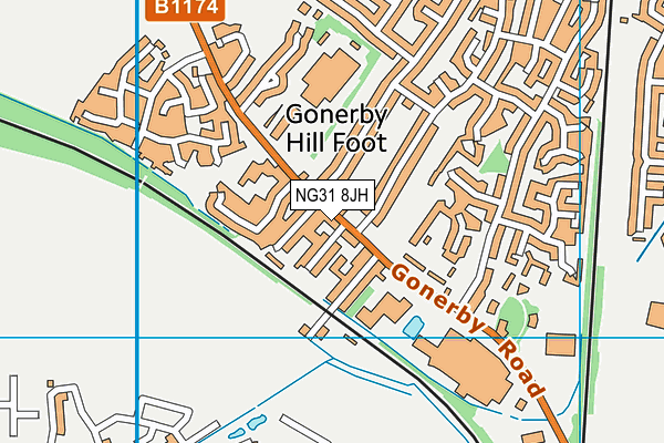 NG31 8JH map - OS VectorMap District (Ordnance Survey) NG31 8JH map - OS VectorMap District (Ordnance Survey)