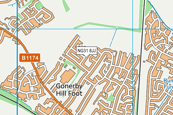 NG31 8JJ map - OS VectorMap District (Ordnance Survey) NG31 8JJ map - OS VectorMap District (Ordnance Survey)