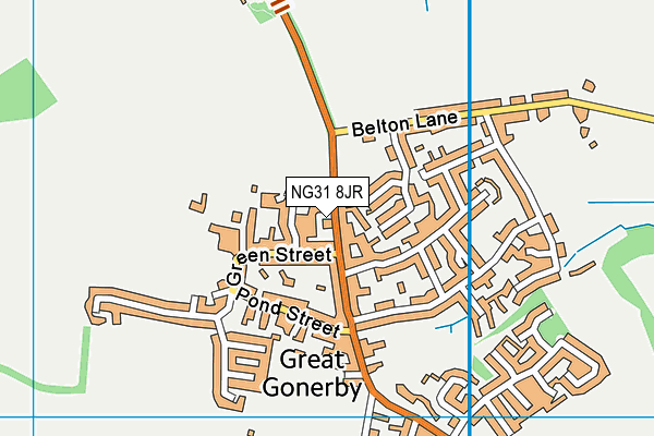 NG31 8JR map - OS VectorMap District (Ordnance Survey) NG31 8JR map - OS VectorMap District (Ordnance Survey)