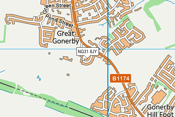 NG31 8JY map - OS VectorMap District (Ordnance Survey) NG31 8JY map - OS VectorMap District (Ordnance Survey)