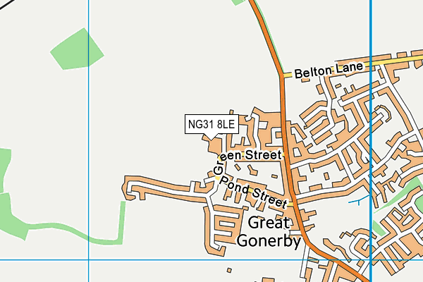 NG31 8LE map - OS VectorMap District (Ordnance Survey) NG31 8LE map - OS VectorMap District (Ordnance Survey)