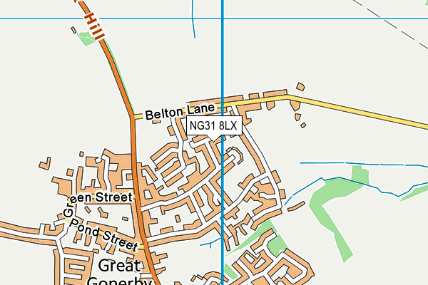 NG31 8LX map - OS VectorMap District (Ordnance Survey) NG31 8LX map - OS VectorMap District (Ordnance Survey)
