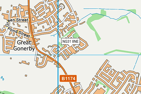 NG31 8NE map - OS VectorMap District (Ordnance Survey) NG31 8NE map - OS VectorMap District (Ordnance Survey)
