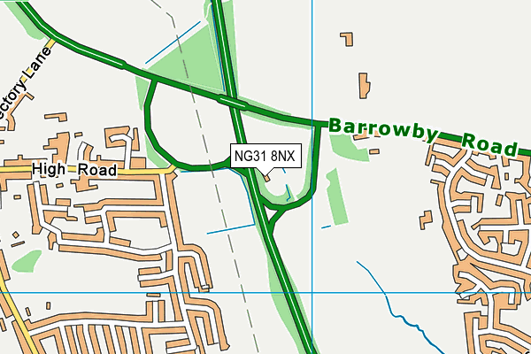 NG31 8NX map - OS VectorMap District (Ordnance Survey) NG31 8NX map - OS VectorMap District (Ordnance Survey)