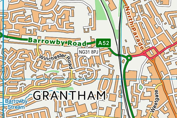 NG31 8PJ map - OS VectorMap District (Ordnance Survey) NG31 8PJ map - OS VectorMap District (Ordnance Survey)
