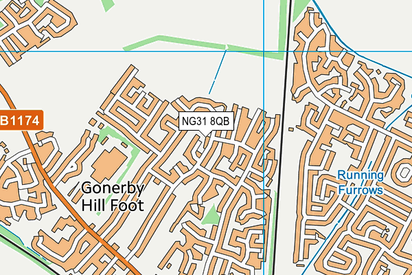 NG31 8QB map - OS VectorMap District (Ordnance Survey) NG31 8QB map - OS VectorMap District (Ordnance Survey)