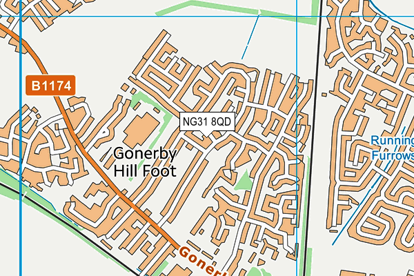 NG31 8QD map - OS VectorMap District (Ordnance Survey) NG31 8QD map - OS VectorMap District (Ordnance Survey)