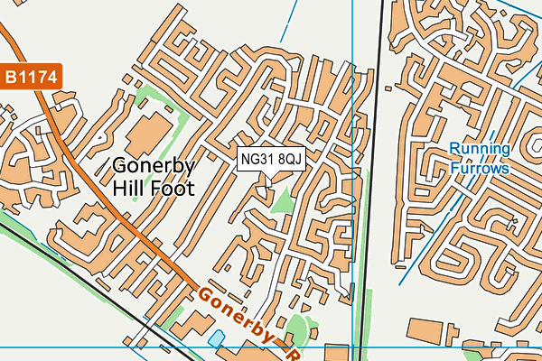 NG31 8QJ map - OS VectorMap District (Ordnance Survey) NG31 8QJ map - OS VectorMap District (Ordnance Survey)