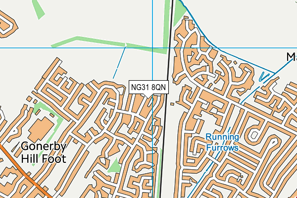 NG31 8QN map - OS VectorMap District (Ordnance Survey) NG31 8QN map - OS VectorMap District (Ordnance Survey)