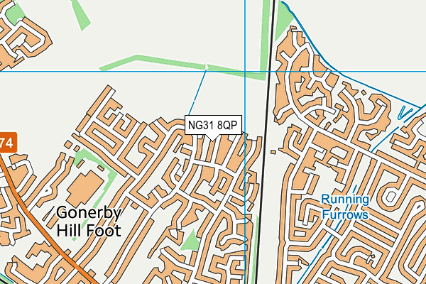 NG31 8QP map - OS VectorMap District (Ordnance Survey) NG31 8QP map - OS VectorMap District (Ordnance Survey)