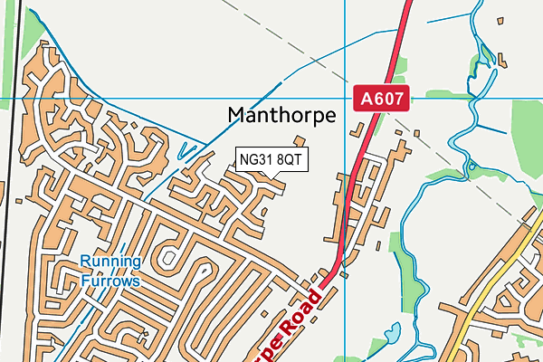 NG31 8QT map - OS VectorMap District (Ordnance Survey) NG31 8QT map - OS VectorMap District (Ordnance Survey)