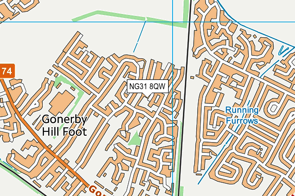 NG31 8QW map - OS VectorMap District (Ordnance Survey) NG31 8QW map - OS VectorMap District (Ordnance Survey)