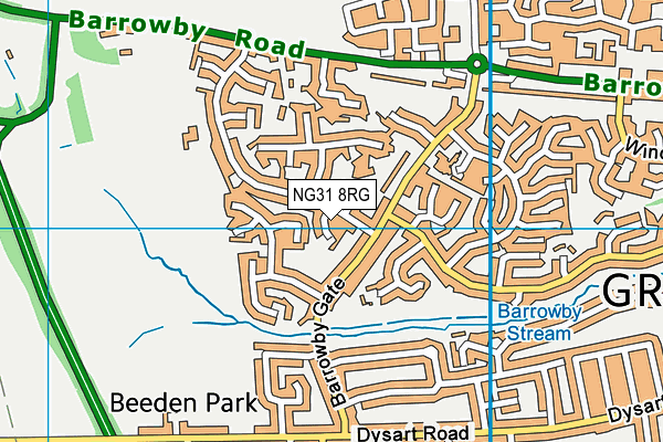 NG31 8RG map - OS VectorMap District (Ordnance Survey)