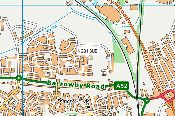NG31 8UB map - OS VectorMap District (Ordnance Survey) NG31 8UB map - OS VectorMap District (Ordnance Survey)
