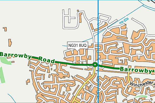 NG31 8UQ map - OS VectorMap District (Ordnance Survey) NG31 8UQ map - OS VectorMap District (Ordnance Survey)