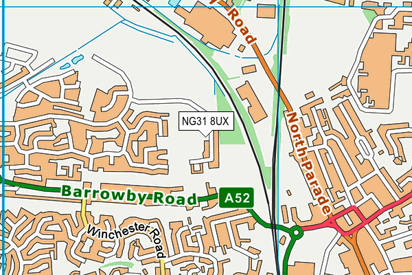 NG31 8UX map - OS VectorMap District (Ordnance Survey) NG31 8UX map - OS VectorMap District (Ordnance Survey)