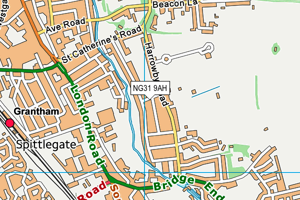 NG31 9AH map - OS VectorMap District (Ordnance Survey) NG31 9AH map - OS VectorMap District (Ordnance Survey)