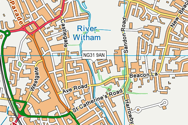 NG31 9AN map - OS VectorMap District (Ordnance Survey) NG31 9AN map - OS VectorMap District (Ordnance Survey)