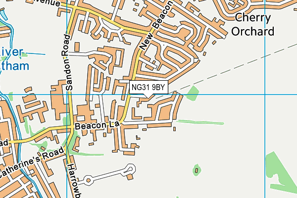 NG31 9BY map - OS VectorMap District (Ordnance Survey) NG31 9BY map - OS VectorMap District (Ordnance Survey)