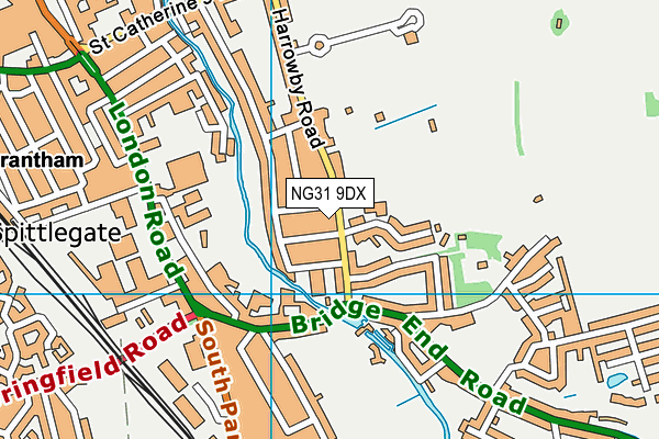 NG31 9DX map - OS VectorMap District (Ordnance Survey)