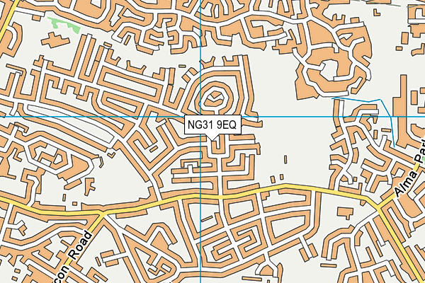 NG31 9EQ map - OS VectorMap District (Ordnance Survey) NG31 9EQ map - OS VectorMap District (Ordnance Survey)