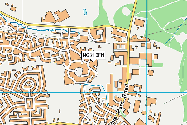 NG31 9FN map - OS VectorMap District (Ordnance Survey) NG31 9FN map - OS VectorMap District (Ordnance Survey)