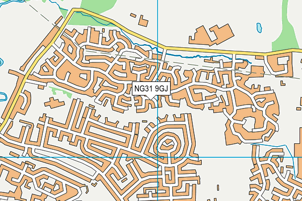 NG31 9GJ map - OS VectorMap District (Ordnance Survey) NG31 9GJ map - OS VectorMap District (Ordnance Survey)