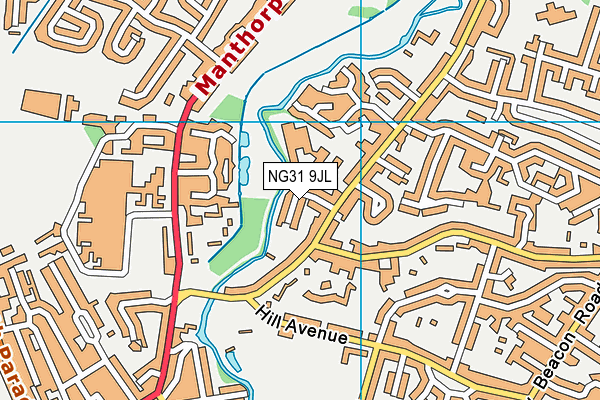 NG31 9JL map - OS VectorMap District (Ordnance Survey) NG31 9JL map - OS VectorMap District (Ordnance Survey)