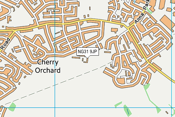 NG31 9JP map - OS VectorMap District (Ordnance Survey) NG31 9JP map - OS VectorMap District (Ordnance Survey)