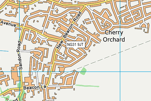 NG31 9JT map - OS VectorMap District (Ordnance Survey) NG31 9JT map - OS VectorMap District (Ordnance Survey)