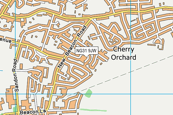 NG31 9JW map - OS VectorMap District (Ordnance Survey) NG31 9JW map - OS VectorMap District (Ordnance Survey)