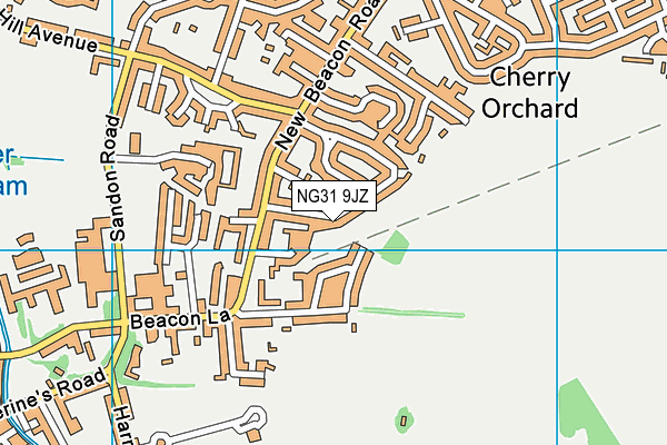 NG31 9JZ map - OS VectorMap District (Ordnance Survey) NG31 9JZ map - OS VectorMap District (Ordnance Survey)