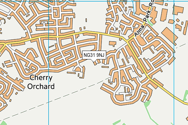 NG31 9NJ map - OS VectorMap District (Ordnance Survey) NG31 9NJ map - OS VectorMap District (Ordnance Survey)