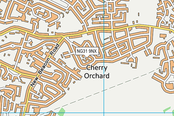 NG31 9NX map - OS VectorMap District (Ordnance Survey) NG31 9NX map - OS VectorMap District (Ordnance Survey)