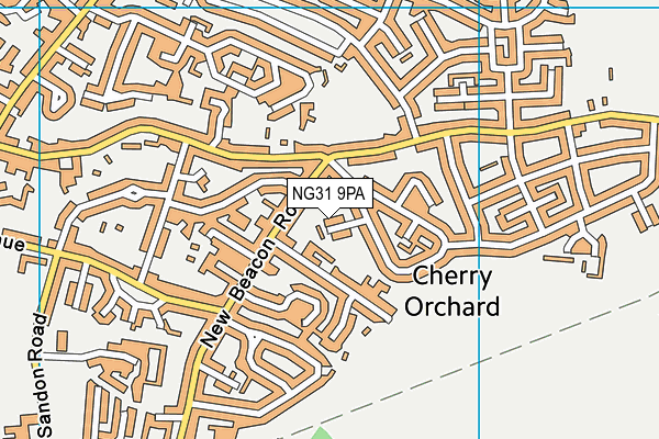 NG31 9PA map - OS VectorMap District (Ordnance Survey) NG31 9PA map - OS VectorMap District (Ordnance Survey)
