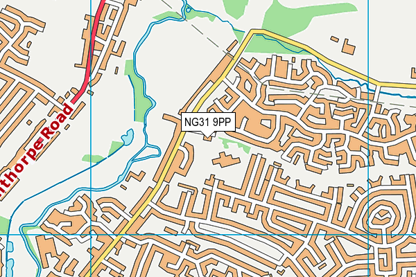 NG31 9PP map - OS VectorMap District (Ordnance Survey) NG31 9PP map - OS VectorMap District (Ordnance Survey)
