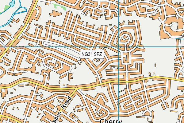 NG31 9PZ map - OS VectorMap District (Ordnance Survey) NG31 9PZ map - OS VectorMap District (Ordnance Survey)