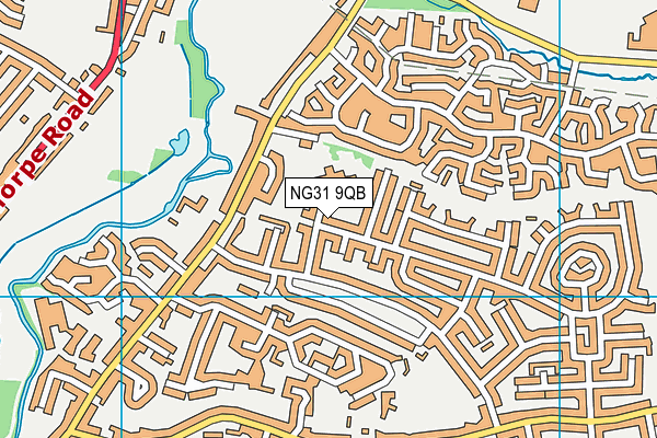NG31 9QB map - OS VectorMap District (Ordnance Survey) NG31 9QB map - OS VectorMap District (Ordnance Survey)