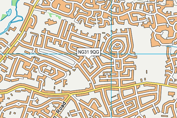 NG31 9QG map - OS VectorMap District (Ordnance Survey) NG31 9QG map - OS VectorMap District (Ordnance Survey)