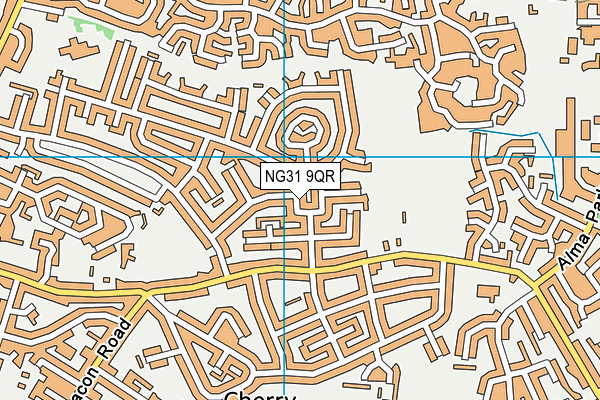 NG31 9QR map - OS VectorMap District (Ordnance Survey) NG31 9QR map - OS VectorMap District (Ordnance Survey)