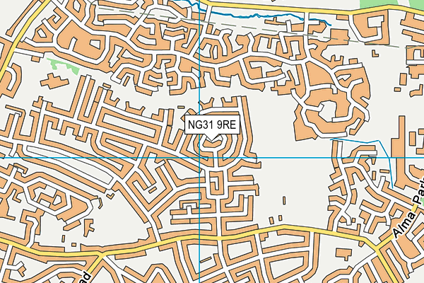 NG31 9RE map - OS VectorMap District (Ordnance Survey) NG31 9RE map - OS VectorMap District (Ordnance Survey)
