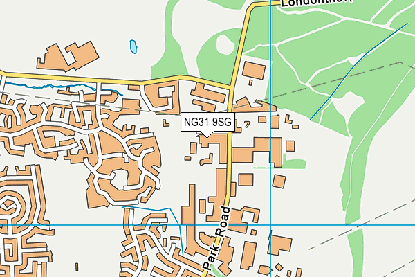 NG31 9SG map - OS VectorMap District (Ordnance Survey) NG31 9SG map - OS VectorMap District (Ordnance Survey)