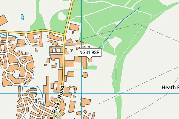 NG31 9SP map - OS VectorMap District (Ordnance Survey) NG31 9SP map - OS VectorMap District (Ordnance Survey)