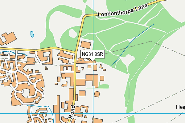 NG31 9SR map - OS VectorMap District (Ordnance Survey) NG31 9SR map - OS VectorMap District (Ordnance Survey)
