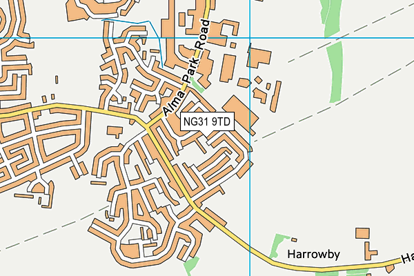 NG31 9TD map - OS VectorMap District (Ordnance Survey) NG31 9TD map - OS VectorMap District (Ordnance Survey)