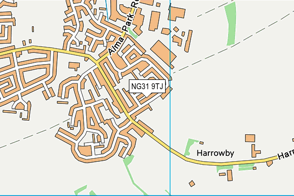NG31 9TJ map - OS VectorMap District (Ordnance Survey) NG31 9TJ map - OS VectorMap District (Ordnance Survey)