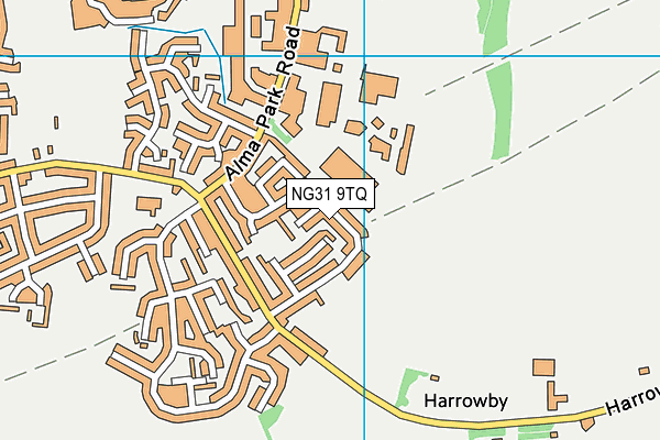 NG31 9TQ map - OS VectorMap District (Ordnance Survey) NG31 9TQ map - OS VectorMap District (Ordnance Survey)