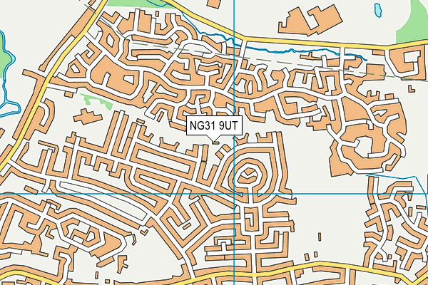 NG31 9UT map - OS VectorMap District (Ordnance Survey) NG31 9UT map - OS VectorMap District (Ordnance Survey)