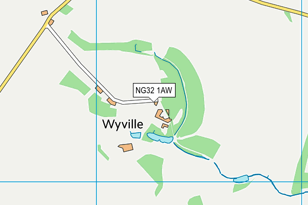 NG32 1AW map - OS VectorMap District (Ordnance Survey) NG32 1AW map - OS VectorMap District (Ordnance Survey)